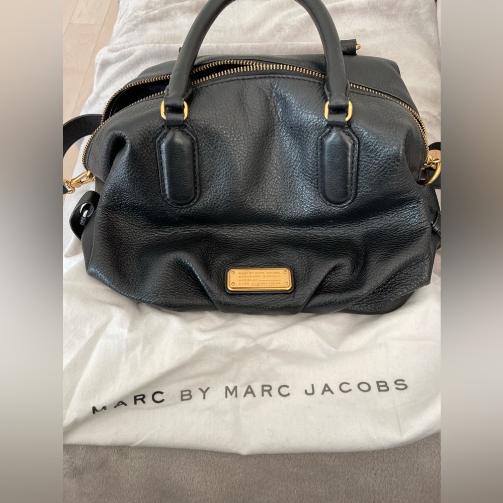 Authentic Black Leather Marc Jacobs Satchel